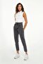 Smoke Blue High Waist Lycra Slim Fit Mom Jean Trousers - 6