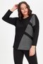 Women's Black Glitter Detailed Plus Size Long Sleeve Blouse - 4