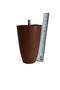 (Attention to Screw Size) - 12 Cm Pear Plastic Base Leg Sofa Sofa Leg 2 Pieces Walnut 3/8 Screw - 6