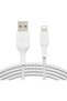 Braided Apple Lightning Fast Charging and Data Cable 2m White - 3