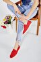 Bruna Women's Red Suede Genuine Leather Loafer Shoes - 6