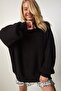 Woman's Black Stand Collar Basic Knit Sweater MX00127 - 3