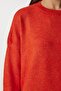 Women's Orange Crew Neck Oversize Knitwear Sweater BV00085 - 3
