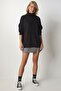 Women's Black Turtleneck Oversize Knitwear Sweater BV00084 - 2