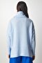 Women's Baby Blue Turtleneck Knitwear Sweater MX00128 - 5