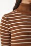Women's Brown Striped Turtleneck Knitwear Sweater BP00146 - 6