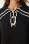 Women's Black Polo Neck Knitwear Sweater BV00090 - 5