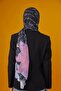 LOTUS PATTERNED SHAL - BLACK - 2