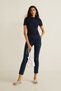 Women's Navy Blue Slim Cut Short Leg Trousers 53040524