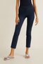Women's Navy Blue Slim Cut Short Leg Trousers 53040524 - 3