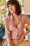 Women's Dusty Rose Textured Draped Shirt GML-19000402 - 3