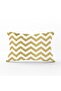 Zigzag Gold Embossed Patterned Modern Designed Rectangular Pillow Throw Pillow Cover