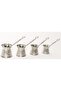 Patterned Cast Iron Coffee Pot Set of 4