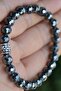 Unisex Gray Facet Cut Hematite Bracelet - 4