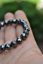 Unisex Gray Facet Cut Hematite Bracelet - 5