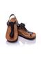Genuine Leather Dark Brown Women's Sandals - 4