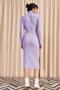 Women's Lilac Belted Thick Ribbed Knitwear Dress ELB-19001014 - 5