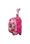 Happy Young Girl Nursery School Bag Pink with Squeegee - 3