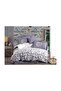 Poplin Single Duvet Cover Set Star's Gray