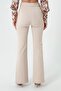 Women's Beige Side Slit Trousers - 5