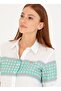 BASE. Polo Assn. Regular Fit Shirt Collar Patterned Green Women's Shirt PORI - 3