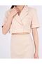 Women's Side Light Slit Mini Skirt Beige - 6