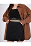 Women's Side Light Slit Mini Skirt Black - 3