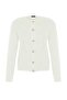 Ecru Soft Textured Accessory Jacket Look Knitwear Cardigan Twoaw24Hi00039 - 7