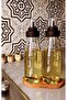 Large Size Non-Drip 3-Piece Glass Oil Bowl Set with Smart Wooden Stand - 720 ml - 7