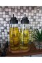 Large Size Non-Drip 3-Piece Glass Oil Bowl Set with Smart Wooden Stand - 720 ml - 8