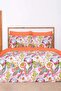 Mitsy Orange 100% Cotton Double Duvet Cover and Pillow Set - 2