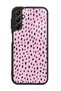 Glossy Phone Case for Samsung A34 Pink Speckle Design