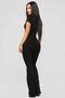 Yasmin Stretch Fabric Black Flare Women's Jeans - 3