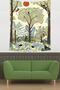 Girl and Animals in Exotic Forest Stain Resistant Fabric Wall Cloth Wall Tapestry Tapestry
