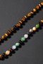 Aries Zodiac Knotted Necklace with Certified Natural Stones (Emerald, Granate Garnet, Tourmaline, Tiger Eye) - 5