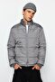Gri Regular Fit Su ve Rüzgara Dayanıklı Şişme Kışlık Mont TMNAW23MO00097 - 3