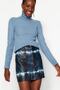 Blue Soft Textured Basic Knitwear Sweater TWOAW20FV0133