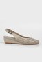 WOMEN'S BEIGE BRIDED GENUINE LEATHER NUMBER 35-41-42 PADDED HEEL SHOES