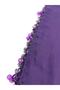 Cotton Drop Pearl Beaded Scarf High Quality Purple Wrap 100x100cm - 4