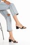 WOMEN'S BLACK Patent Leather TRANSPARENT CLASSIC DAILY SHOES - 3