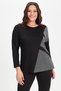 Women's Black Glitter Detailed Plus Size Long Sleeve Blouse - 3