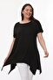 Plus Size Short Sleeve Slit Basic Blouse