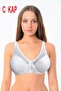 حمالة صدر معززة من الدانتيل على شكل حرف C غير مدعومة من Underwire باللون الأبيض