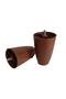 (Attention to Screw Size) - 12 Cm Pear Plastic Base Leg Sofa Sofa Leg 2 Pieces Walnut 3/8 Screw - 2