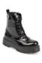 Round Toe, Front Lacing, Side Zipper, Ankle Length Trak Sole Women's Boots