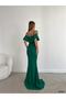 NEW SEASON COLLAR LINED DETAIL MAXI LENGTH EVENING DRESS AND GRADUATION DRESS 582587 734 - 4