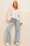 Ecru Scallop Embroidered Woven Blouse Alc-X10736 - 5