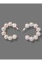 PEARL HOOP EARRINGS Large 10mm Beaded p