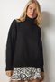 Women's Black Turtleneck Knitwear Sweater MX00128 - 3