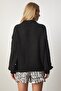 Woman's Black Stand Collar Basic Knit Sweater MX00127 - 5